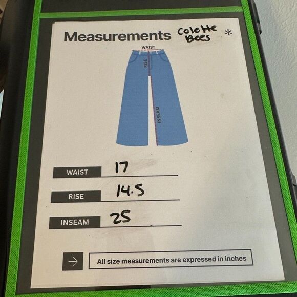 Anthropologie The Colette Size 16 Sarah Gordon Maeve Wide Leg Cropped Pants Bee - Picture 9 of 9